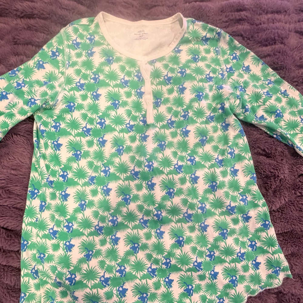 Roller Rabbit monkey pj top size M